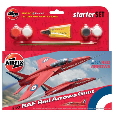 Starter Set letadlo A55105 - Red Arrows Gnat (1:72)