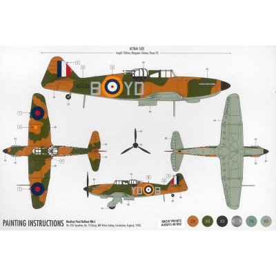 Starter Set letadlo A55213 - Starter Set Boulton Paul Defiant (1:72) - nová forma
