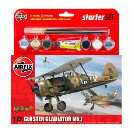 Starter Set letadlo A55206 - Gloster Gladiator (1:72)