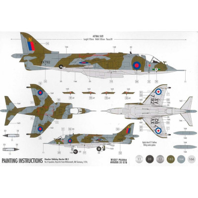 Starter Set letadlo A55205 - Hawker Harrier GR1 (1:72)