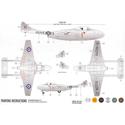 Starter Set letadlo A55204 - De Havilland Vampire T11 (1:72)