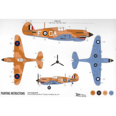 Starter Set letadlo A55101 - Curtiss Tomahawk IIB (1:72)