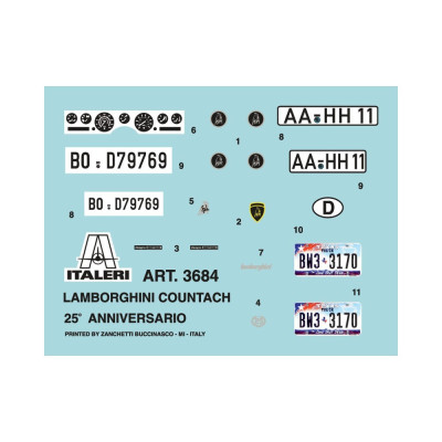 Model Kit auto 3684 - LAMBORGHINI COUNTACH 25th Anniversary (1:24)