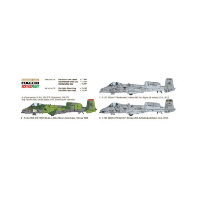 Model Kit letadlo 1376 - A-10 A/C THUNDERBOLT ll - GULF WAR(1:72)