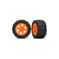 Teljes univerzális kerekek RC autókhoz. RXT kerekek narancssárga színben Talon Extreme gumiabroncsokkal és betéttel. Tárcsaméret 72x48 mm, teljes méret 112x58 mm. A hordozó 12 mm-es hatszögletű, 18 mm-es eltolással.  Elöl-hátul 4WD meghajtáshoz, elöl csak 2WD meghajtáshoz tervezve.