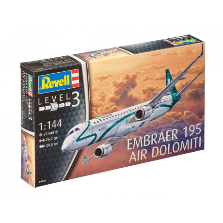Plastic ModelKit letadlo 04884 - Embraer 195 (1:144)