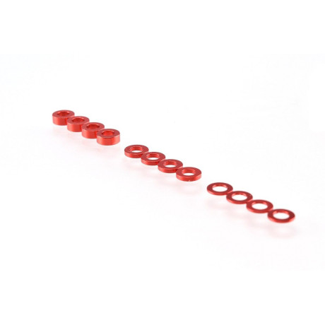 3mm sada podložek červené (0.5mm/1.0mm/2.0mm)