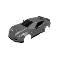 Karosszéria Traxxas Chevrolet Corvette Z06 - szürke. Kész festett karosszéria lenyomatokkal tuning Traxxas RC autó modellekhez 4-Tec 2.0 1:10, 4-Tec 2.0 Ford GT 1:10 és 4-Tec 2.0 Ford Mustang GT 1:10 alvázakhoz.
