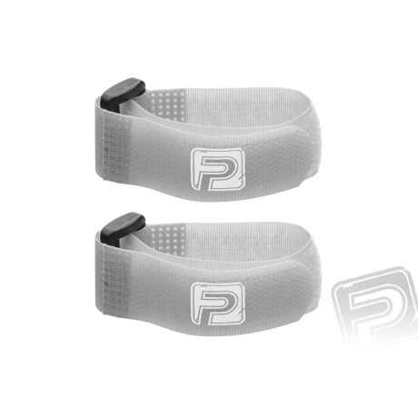 Stahovací pásky se suchým zipem 20cm PELIKAN (2ks) šedé