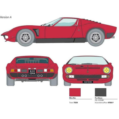Model Kit auto 3649 - Lamborghini Miura Jota SVJ (1:24)