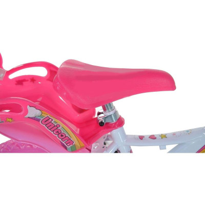 DINO Bikes - Dětské kolo 12" Jednorožec se sedačko