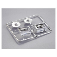 Killerbody által készített fényszóró parabolák Lancia Stratos 1:10 RC modellekhez. A csomag tartalmaz krómozott műanyag betéteket az első és hátsó lámpákhoz, tükörlencséket rögzítőkészlet nélkül.