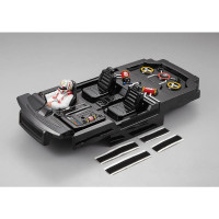 A jobb oldali pilótafülke festett, részletes mockupja a Killerbody által a Furious Angel 1:10 RC autómodellekhez. A pilótafülke sötét fényezésű, tartós PC anyagból készült.