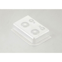 A világos fényszórófedelek a Killerbody KB48442 és KB48447 közötti Warrior 1:10-es karosszériákhoz készültek. A csomag tartalmaz egy öntvényt 2 darab átlátszó parabolával, amely a KB48449-es alkatrészhez ragasztva van. Az első borítások 21,5/27mm átmérőjűek, a hátsó borítások 12,5mm átmérőjűek, a teljes méret 16x23mm. 