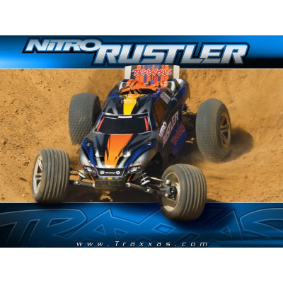 Traxxas Nitro Rustler 1:10 TQi RTR modrý