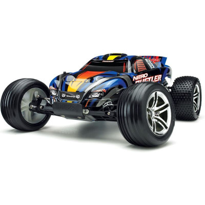 Traxxas Nitro Rustler 1:10 TQi RTR modrý