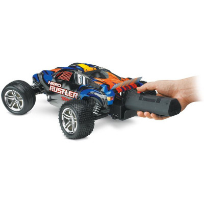 Traxxas Nitro Rustler 1:10 TQi RTR modrý