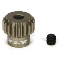 TLR fogaskerék 3,17 mm-es (1/8") tengelyhez 17 foggal és 48DP fogas modullal RC modellautókhoz. Alumínium ötvözetből készült. Csiga mellékelve.