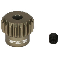 TLR fogaskerék 3,17 mm-es (1/8") tengelyhez 18 foggal és 48DP fogas modullal RC modellautókhoz. Alumínium ötvözetből készült. Csiga mellékelve.