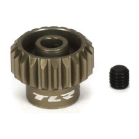 TLR fogaskerék 3,17 mm-es (1/8") tengelyhez 21 foggal és 48DP fogas modullal RC modellautókhoz. Alumínium ötvözetből készült. Csiga mellékelve.
