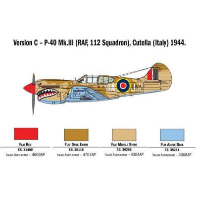 Model Kit letadlo 2795 - P-40E/K Kittyhawk (1:48)