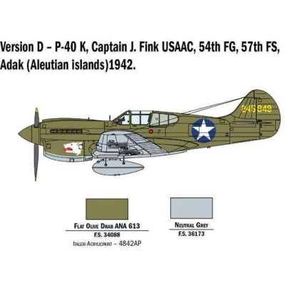 Model Kit letadlo 2795 - P-40E/K Kittyhawk (1:48)
