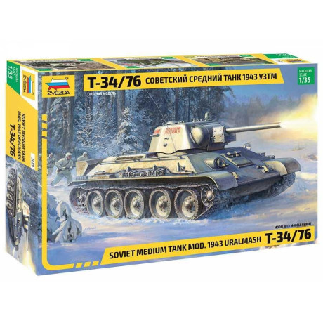 Model Kit tank 3689 - T-34/76 mod.1943 Uralmash (1:35)