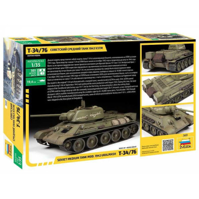 Model Kit tank 3689 - T-34/76 mod.1943 Uralmash (1:35)