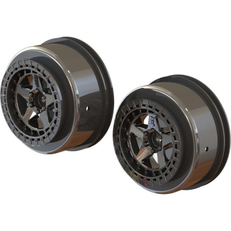 Arrma disk SC 2.2"/3.0" 14mm Hex černý chrom (2)