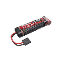 Meghajtó NiMH akkumulátor Traxxas 3300 mAh 8,4V, ID csatlakozóval, 7 cella, lapos kivitel. Méretek 24.1 x 47.0 x 157 mm, súly 425 g.