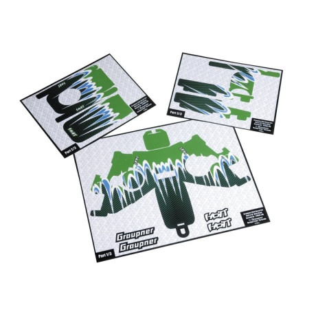 Nálepky pre X-8E Hott, modro / zelenej nálepky