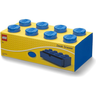 LEGO stolní box 8 se zásuvkou modrý