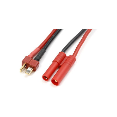 Konverzní kabel Deans samec - 4.0mm zlacený 14AWG