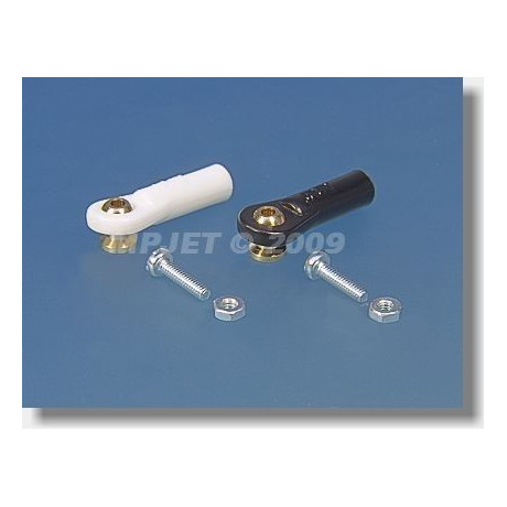 2423 Kulový čep V1, pr.5mm, M2/2 Krátký Černý 6ks