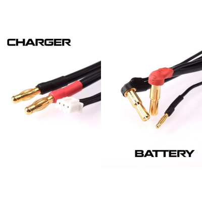 2S černý nabíjecí kabel G4/G5 - dlouhý 60cm - (4mm, 3-pin XH)