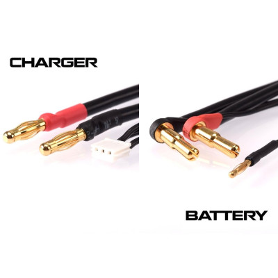 2S černý nabíjecí kabel G4/G5 - dlouhý 60cm - (4mm, 3-pin EH)