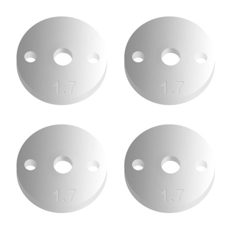 FT pístky tlumičů 12mm, V2, 2x1,7 mm, ploché