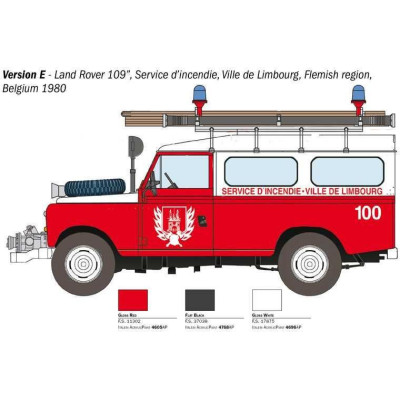 Model Kit auto 3660 - Land Rover Fire Truck (1:24)