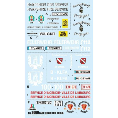 Model Kit auto 3660 - Land Rover Fire Truck (1:24)