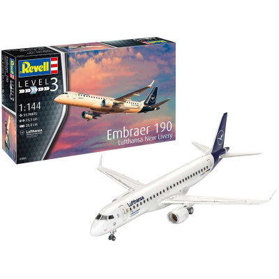 Plastic ModelKit letadlo 03883 - Embraer 190 Lufthansa New Livery (1:144)