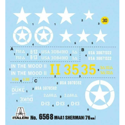 Model Kit tank 6568 - M4A1 Sherman with U.S. Infantry (1:35)