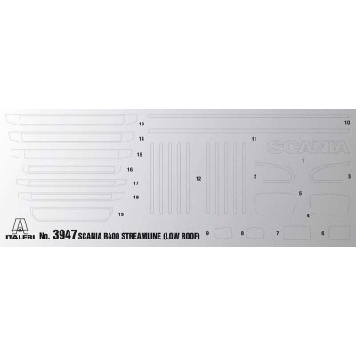Model Kit truck 3947 - SCANIA R400 STREAMLINE Flat Roof (1:24)
