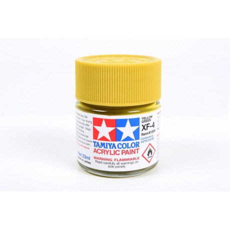 81304 XF-4 Flat Yellow-Green Tamiya Color Acrylic Paint 23ml
