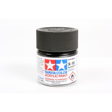 81010 X-10 Gun Metall gloss Tamiya Color Acrylic Paint 23ml