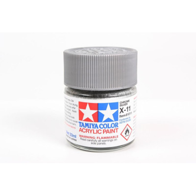 81011 X-11 Chrome Silver gloss Tamiya Color Acrylic Paint 23ml
