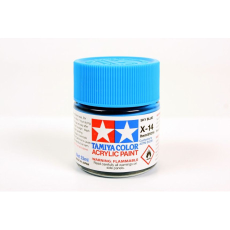 81014 X-14 Sky Blue gloss Tamiya Color Acrylic Paint 23ml