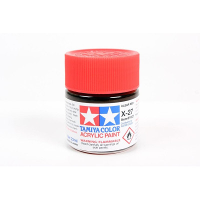81027 X-27 Clear Red gloss Tamiya Color Acrylic Paint 23ml