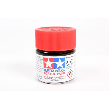 81027 X-27 Clear Red gloss Tamiya Color Acrylic Paint 23ml