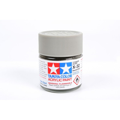 81032 X-32 Titanium Silver gloss Tamiya Color Acrylic Paint 23ml