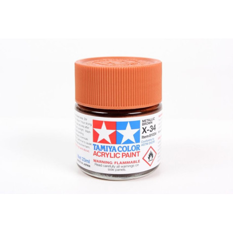 81034 X-34 Metallic Brown gloss Tamiya Color Acrylic Paint 23ml